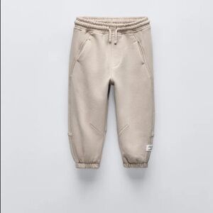 Zara Kids Tan Joggers 3-4T